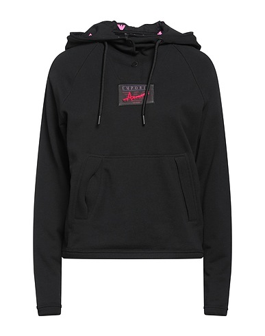 EMPORIO ARMANI Hooded track jacket  Black 100% Cotton, Elastane