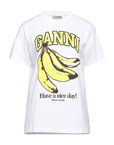 GANNI T-shirt White 100% Organic cotton
