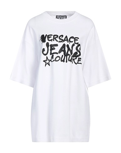 VERSACE JEANS COUTURE T-shirt Bianco 100% Cotone
