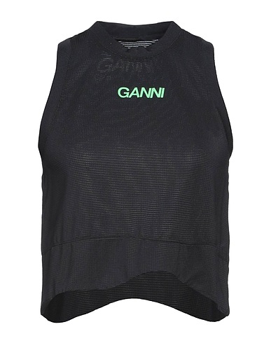 GANNI Top Black 89% Recycled polyamide, 11% Elastane, Polyester