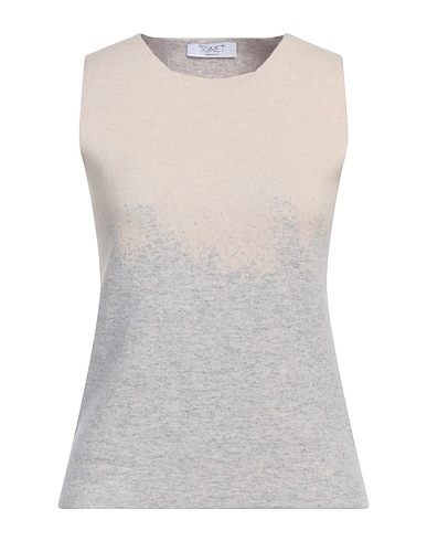 TONET Top Light grey 70% Merino Wool, 20% Silk, 10% Cashmere