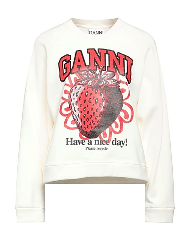 GANNI Sweatshirt Off white 100% Organic cotton