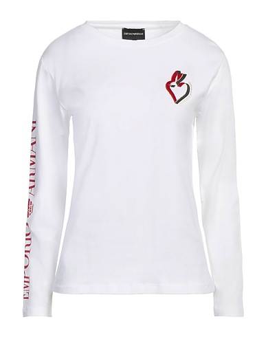 EMPORIO ARMANI T-shirt White 95% Cotton, 5% Elastane