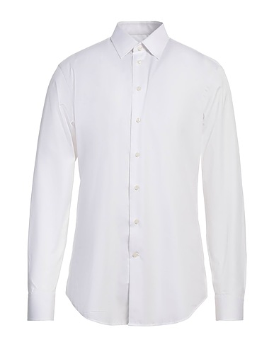 EMPORIO ARMANI Solid color shirt White 100% Cotton