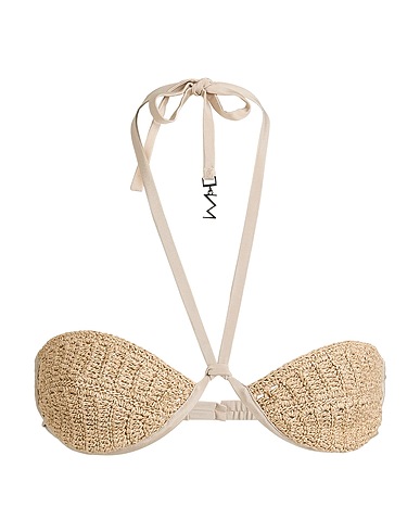 THE MANNEI Top Beige 93% Silk, 7% Elastane, Cotton, Polyamide