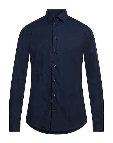 EMPORIO ARMANI Solid color shirt BLU NAVY 100% Cotton