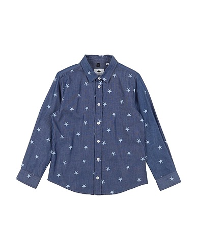 MACCHIA J Denim shirt Blue 97% Cotton, 3% Elastane
