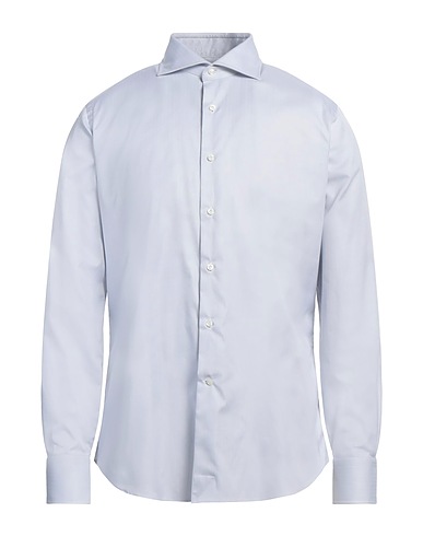 ALESSANDRO GHERARDI Patterned shirt Light grey 100% Cotton