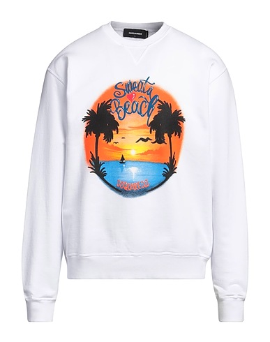 DSQUARED2 Sweatshirt White 100% Cotton, Elastane