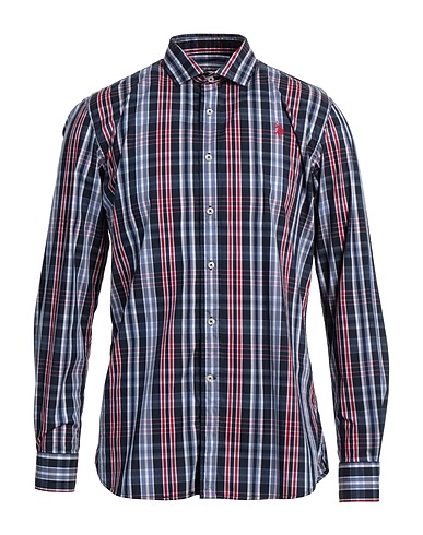 U.S.POLO ASSN. Checked shirt Midnight blue 77% Cotton, 20% Polyamide, 3% Elastane