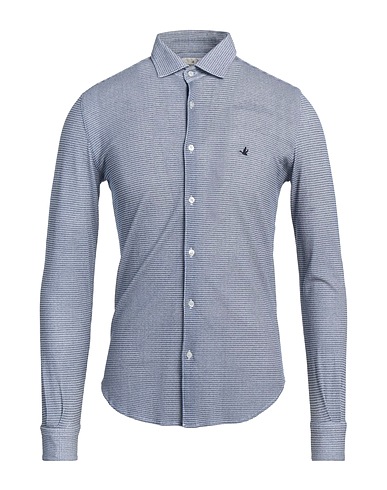 BROOKSFIELD Patterned shirt Navy 100% Cotton