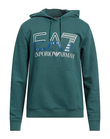 EA7 Felpa Verde 68% Cotone, 32% Poliestere, Elastan