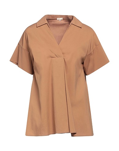 HIRA Top Camel 69% Cotton, 28% Polyamide, 3% Elastane