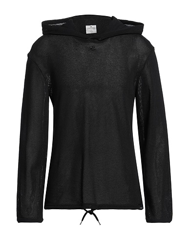 COURRÈGES Hooded sweatshirt Black 52% Polyester, 48% Cotton