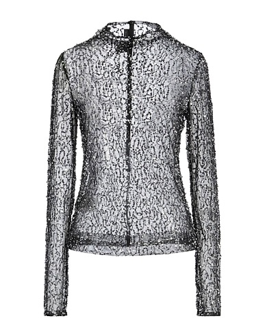 PINKO Top Black 100% Polyester, Acrylic