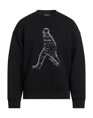 EMPORIO ARMANI Felpa Nero 76% Cotone, 18% Poliestere, 6% Elastan