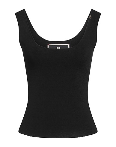 ELISABETTA FRANCHI Top Black 64% Lyocell, 20% Polyamide, 16% Silk