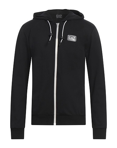 EA7 Hooded sweatshirt Black 100% Cotton, Polyamide
