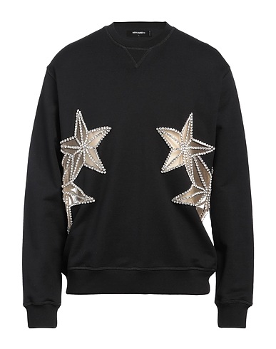 DSQUARED2 Φούτερ Μαύρο 100% Βαμβάκι, Ελαστάνη, Γυαλί