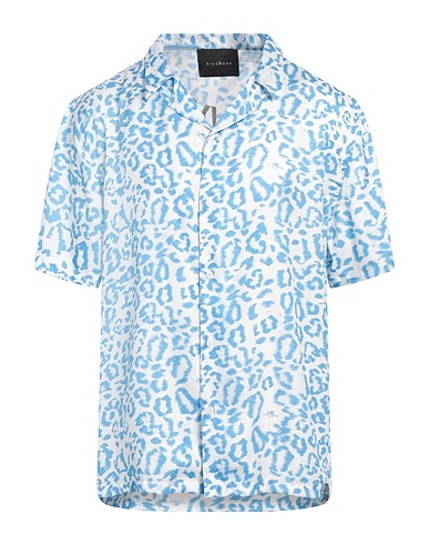 JOHN RICHMOND Patterned shirt Light blue 100% Polyester