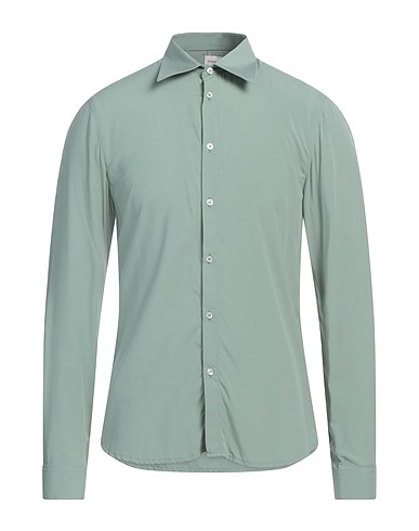 OFFICINA 36 Solid colour shirt Sage green 100% Viscose