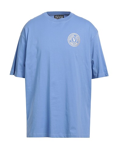 VERSACE JEANS COUTURE T-shirt Light blue 100% Cotton