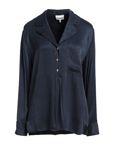 GANNI Top Midnight blue 50% EcoVero™ viscose, 50% Cupro