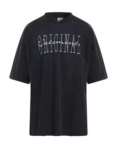 VETEMENTS オーバーサイズTシャツ ブラック コットン 100%