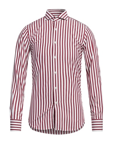 ALESSANDRO GHERARDI Striped shirt SOFT Burgundy 100% Cotton