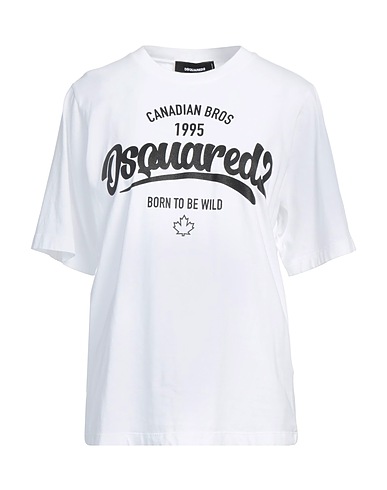 DSQUARED2 T-shirt White 100% Cotton, Elastane