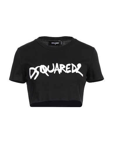 DSQUARED2 Crop top Black 100% Cotton