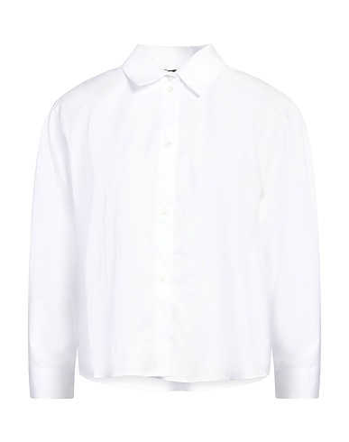 ARMANI EXCHANGE Solid color shirts & blouses White 100% Organic cotton