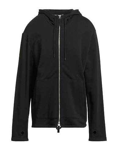 HELMUT LANG Hooded track jacket  Black 100% Cotton