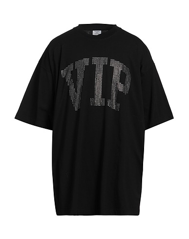 VETEMENTS T-shirt Black 100% Cotton, Elastane
