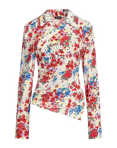 ATLEIN Floral shirts & blouses White 90% Viscose, 10% Elastane