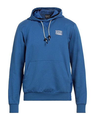 EA7 Felpa Blu chiaro 100% Cotone, Poliammide, Elastan