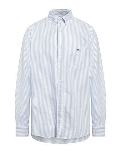 GANT Striped shirt Sky blue 100% Cotton