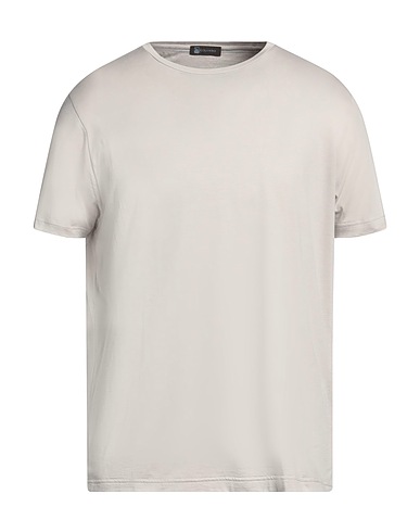COLOMBO T-shirt Grigio chiaro 60% Seta, 40% Cotone