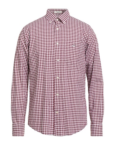 GANT Checked shirt Burgundy 100% Organic cotton