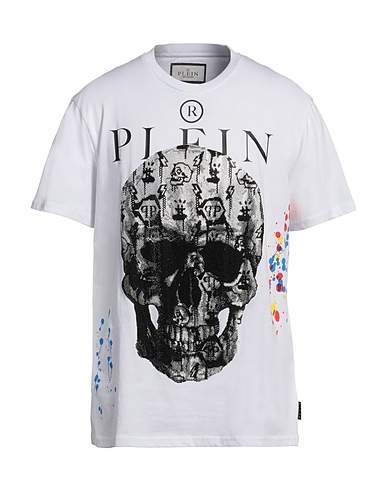 PHILIPP PLEIN Ｔシャツ ホワイト コットン 100% / ガラス