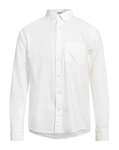 GANT Camicia tinta unita Bianco 100% Cotone organico