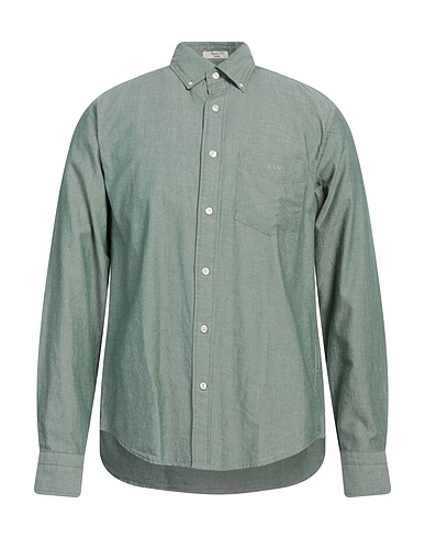 GANT Camicia tinta unita Verde 100% Cotone organico