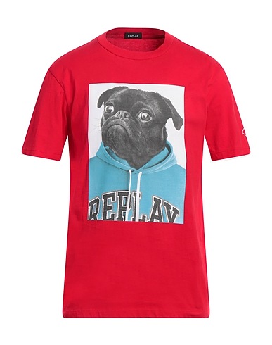 REPLAY T-shirt Rosso 100% Cotone