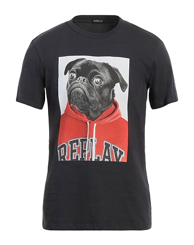 REPLAY T-Shirt Braungrau 100% Baumwolle