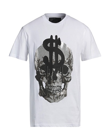 PHILIPP PLEIN T-shirt White 100% Cotton, Glass