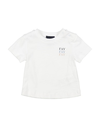 FAY T-Shirt Weiß 100% Baumwolle, Elastan
