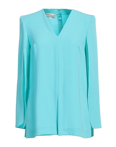 MAISON COMMON Top Turchese 65% Triacetato, 35% Poliestere