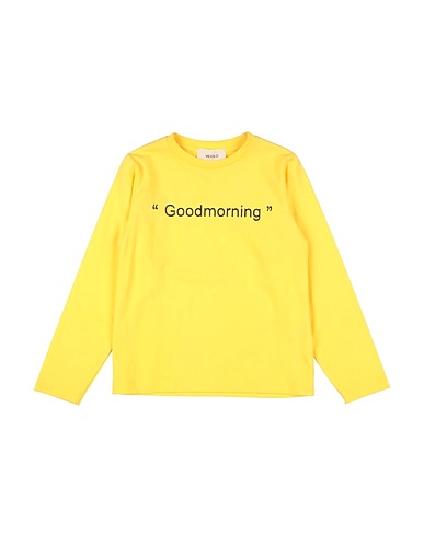 VICOLO T-shirt Yellow 90% Cotton, 10% Elastane