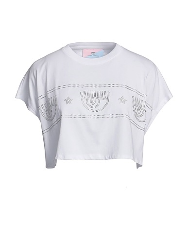 CHIARA FERRAGNI Crop top White 100% Cotton