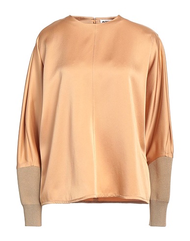 JIL SANDER Top Camel 74% Acetate, 26% Viscose, Cotton, Polyamide, Elastane